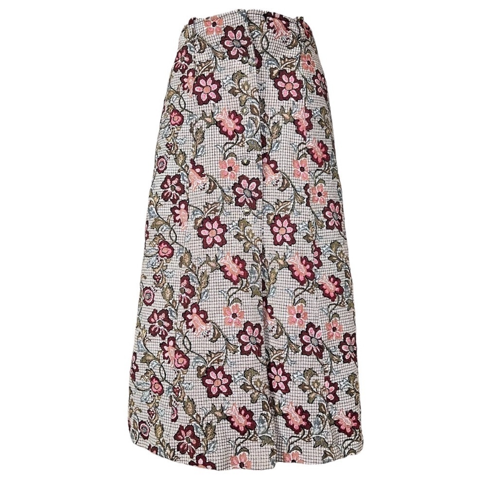 Vintage Glen Of Michigan Tapestry Midi Length Split Skirt Retro RARE - Picture 2 of 11